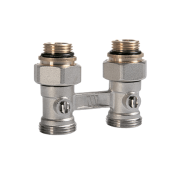 Комплект нижнего подключения к радиатору прямой DG 3/4"НРх3/4НГ, с нипелем 3/4НРх1/2НР  Watts(50/1)