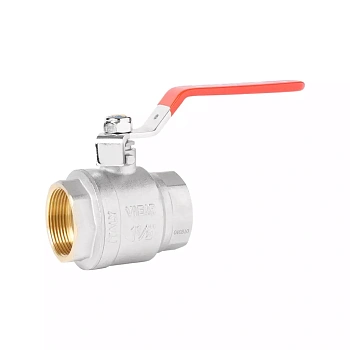 Кран шар. в/в рычаг F/F (Р) красный, никель ViEiR