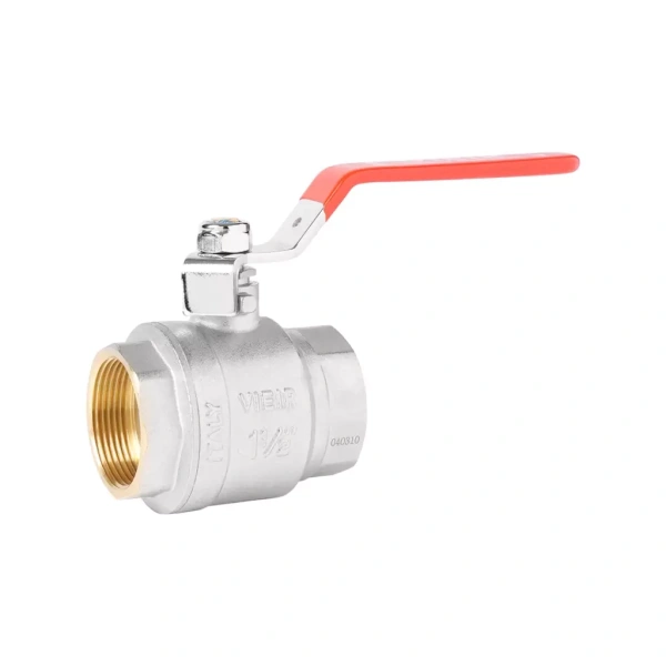 Кран шар. в/в рычаг F/F (Р) красный, никель ViEiR