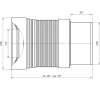 Удлинитель (ГОФРА) гибкий для унитаза (212-320 мм пластик)  АНИ Пласт (25/1) Магазин сантехники Нижний Новгород
