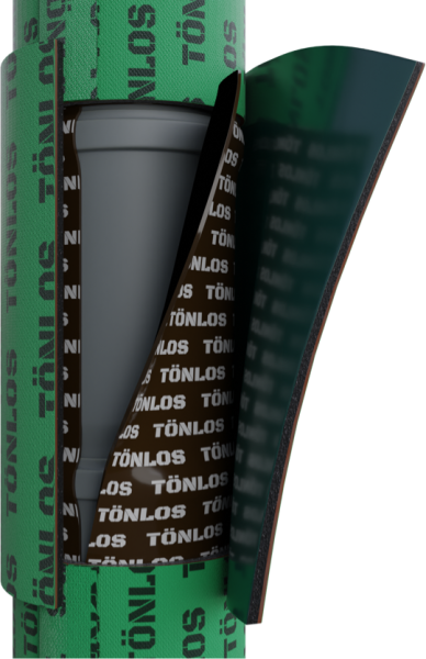 Шумоизоляция канал. труб TONLOS PIPE PRO (D110мм, внутр. 2мм, внеш. 9мм,  Магазин сантехники Нижний Новгород