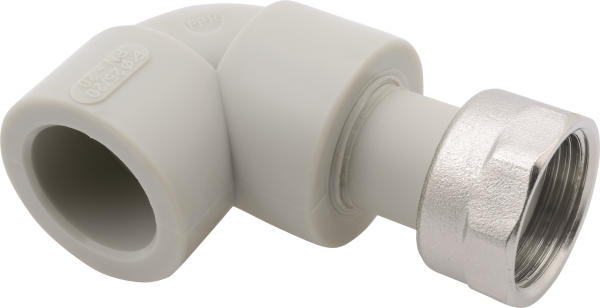 Колено 90 град с накидной гайкой (FV-plast)