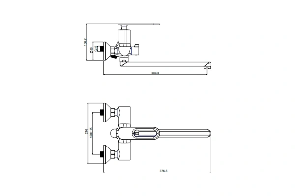 MN2279 PURE LIFE Смеситель для ванны с длинным изливом хром Магазин сантехники Нижний Новгород